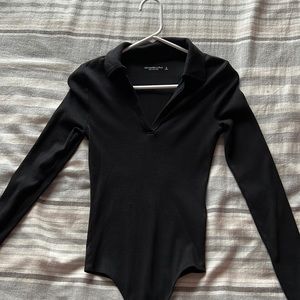 Abercrombie Soft A&F Rib Collar Bodysuit